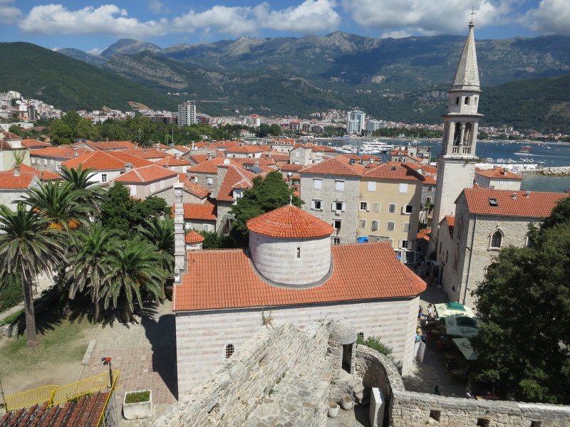 Budva: Blick von der Festung auf die Altstadt (2014)