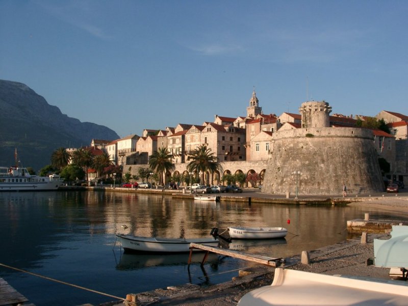 Korčula: Abendstimmung am alten Hafen (2004)