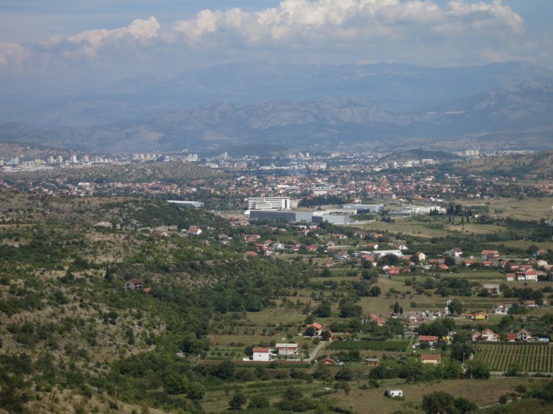 Podgorica: Blick auf die Stadt von Westen (2014)