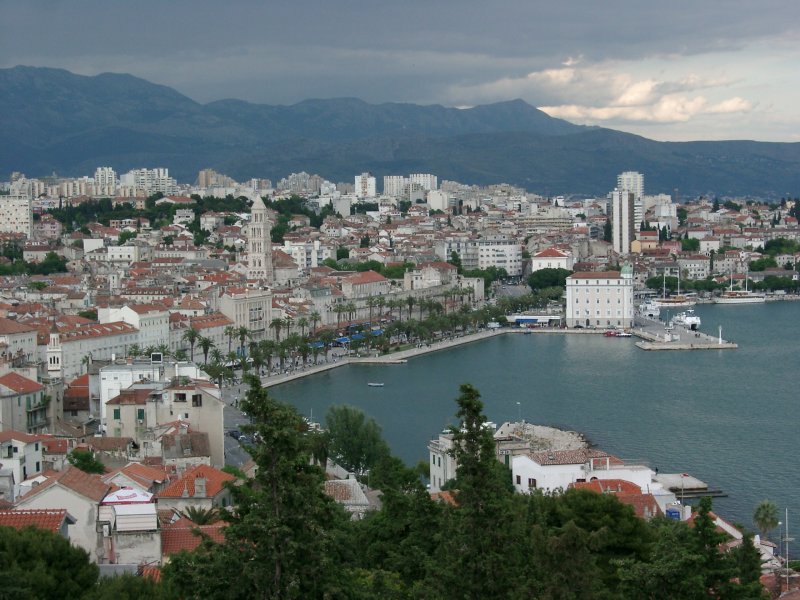 Split: Aussicht vom Berg Marjan auf die Altstadt (2006)